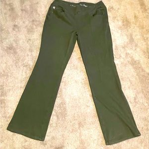 Belle by Kim Gravel Olive bootcut jeggings size 14T